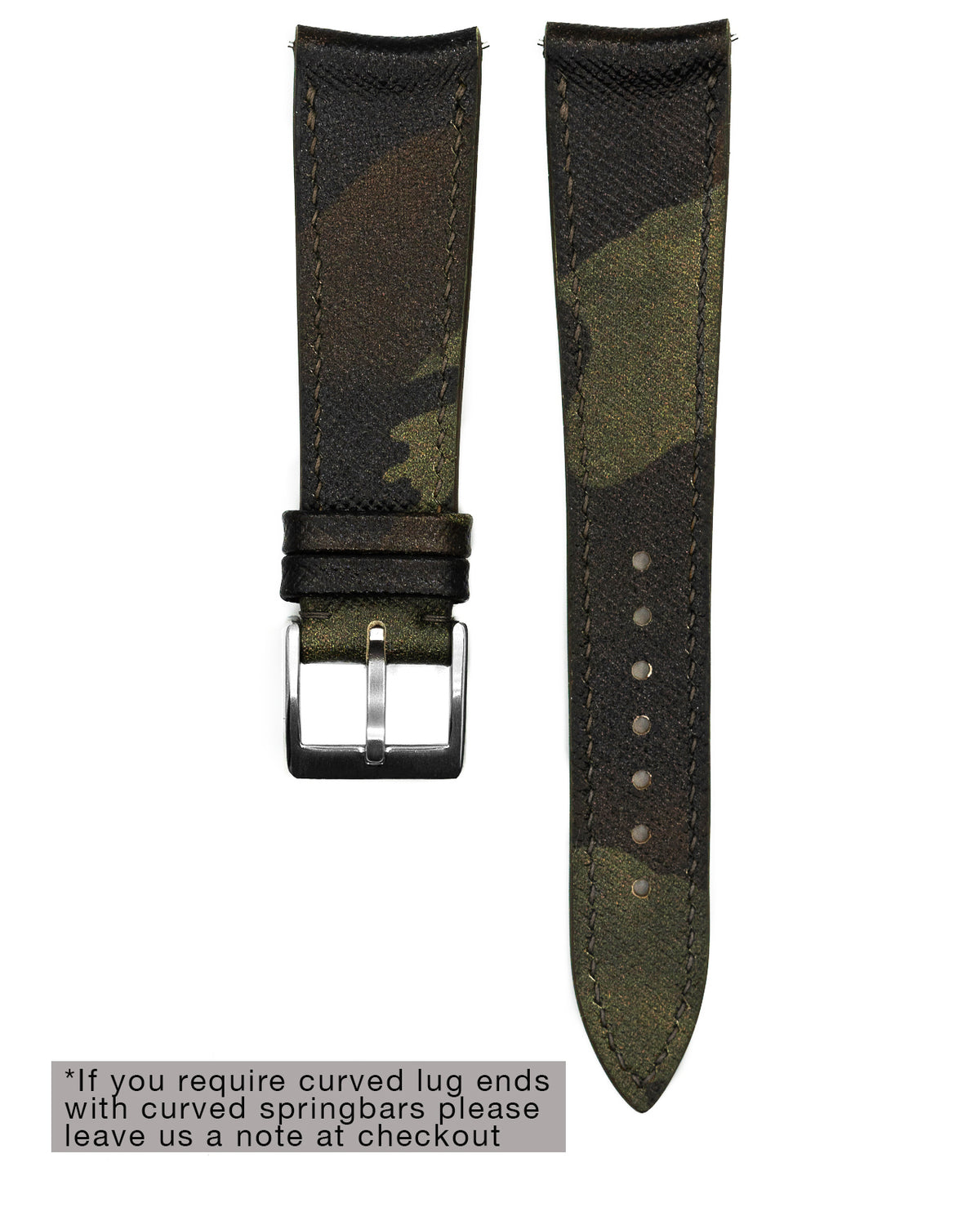 Camo Leather Strap (Dark Khaki)