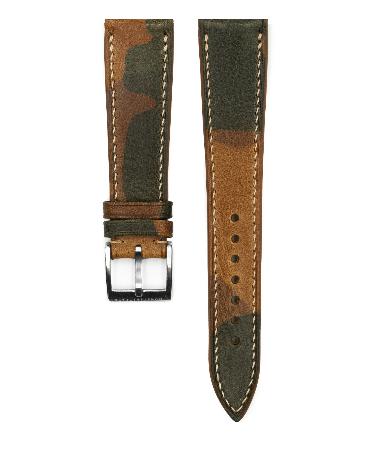 monstraps オーダーメイド サフィアーノ レザー 時計ベルト 黒 HANDCRAFTED LEATHER - Monstraps