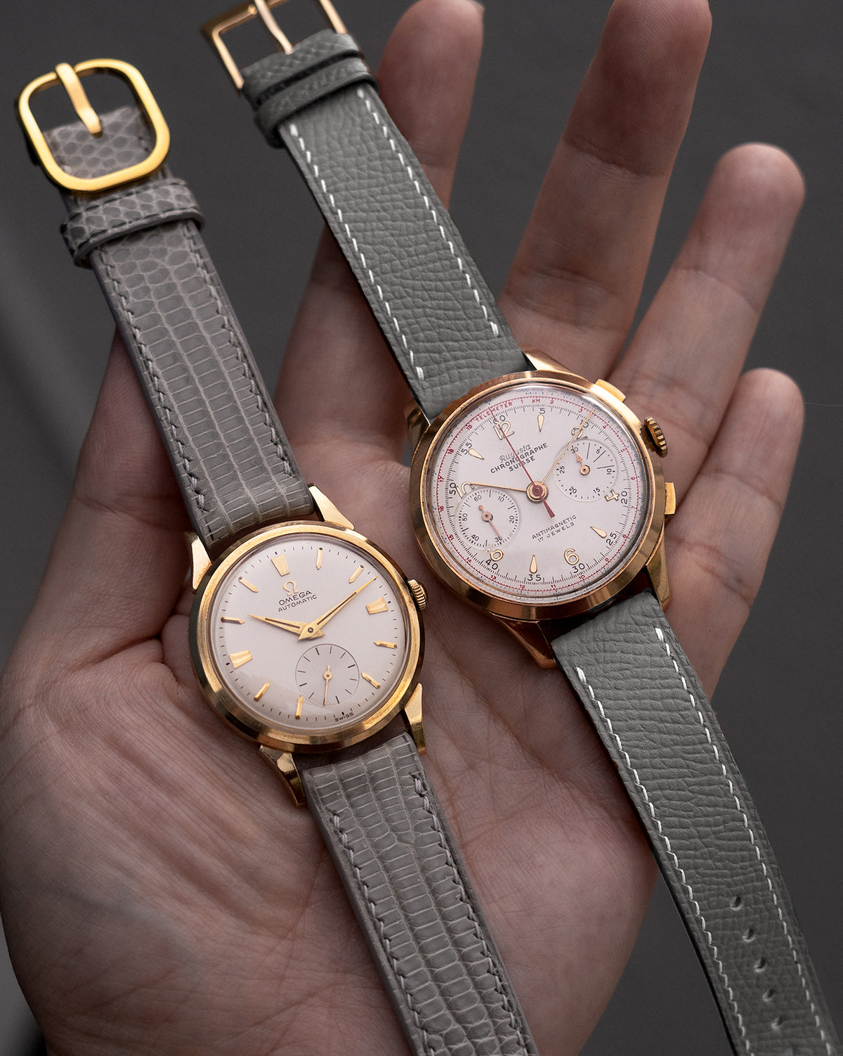 Epsom Leather Strap (Mink Grey)