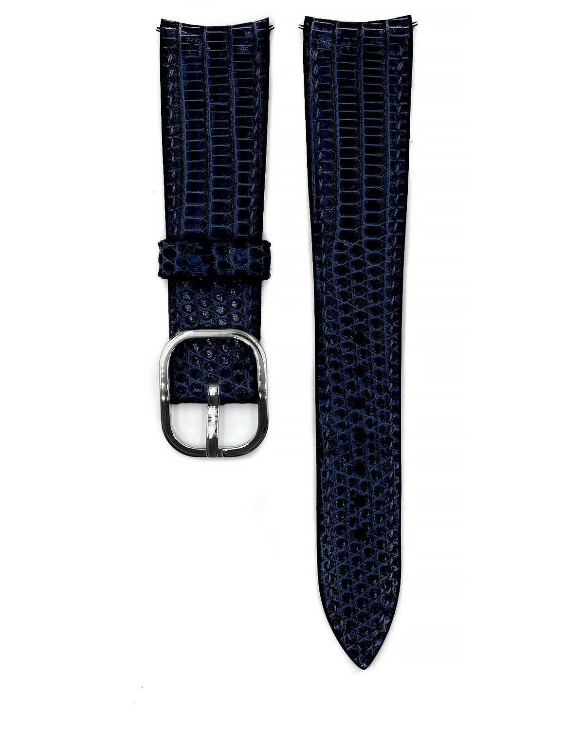 Lizard Leather Strap (Glazed, Dark Navy)