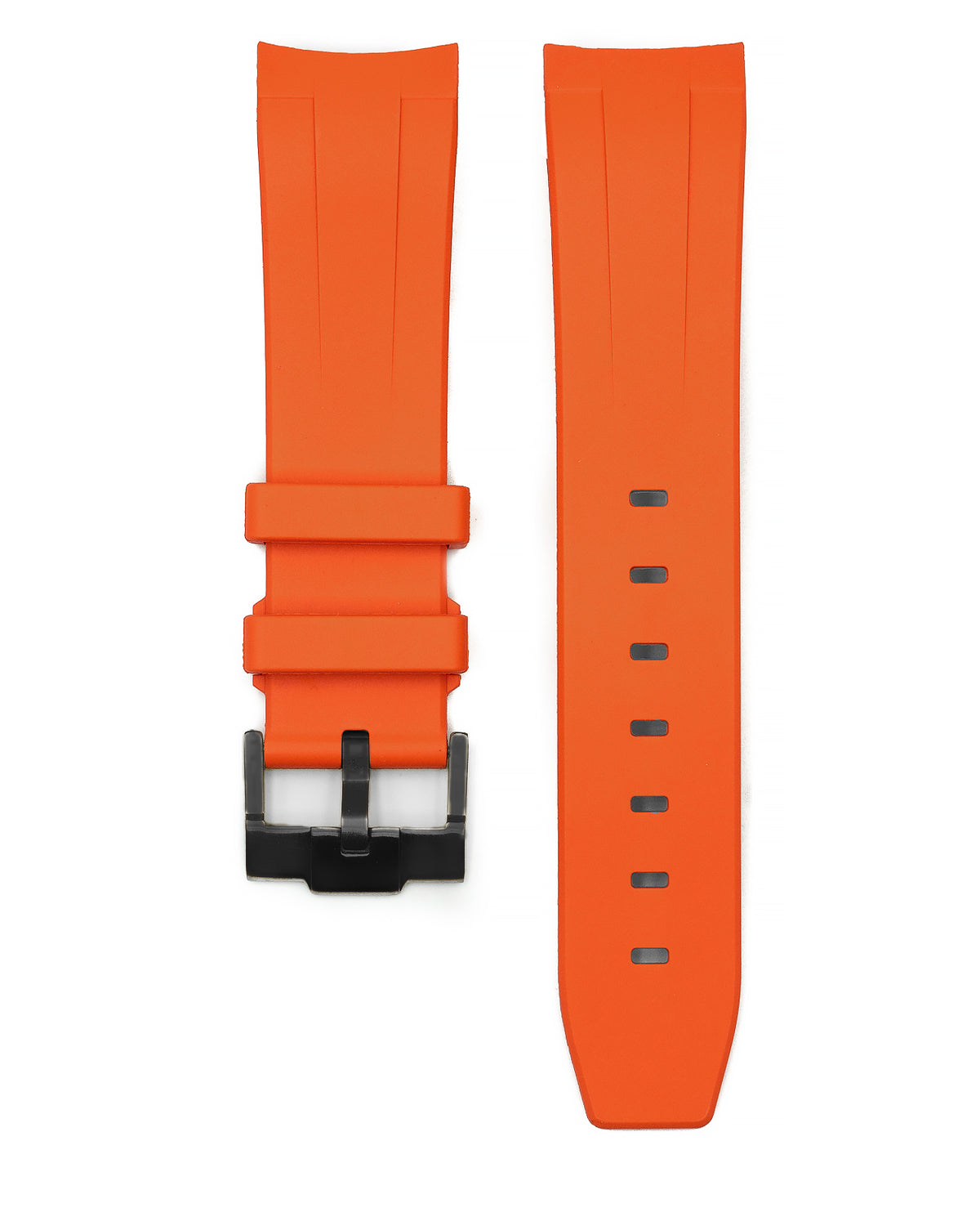 FKM RUBBER (CLASSIC) - FOR SEIKO SKX/SRPD / SSK - (ORANGE, STEEL HARDWARE)