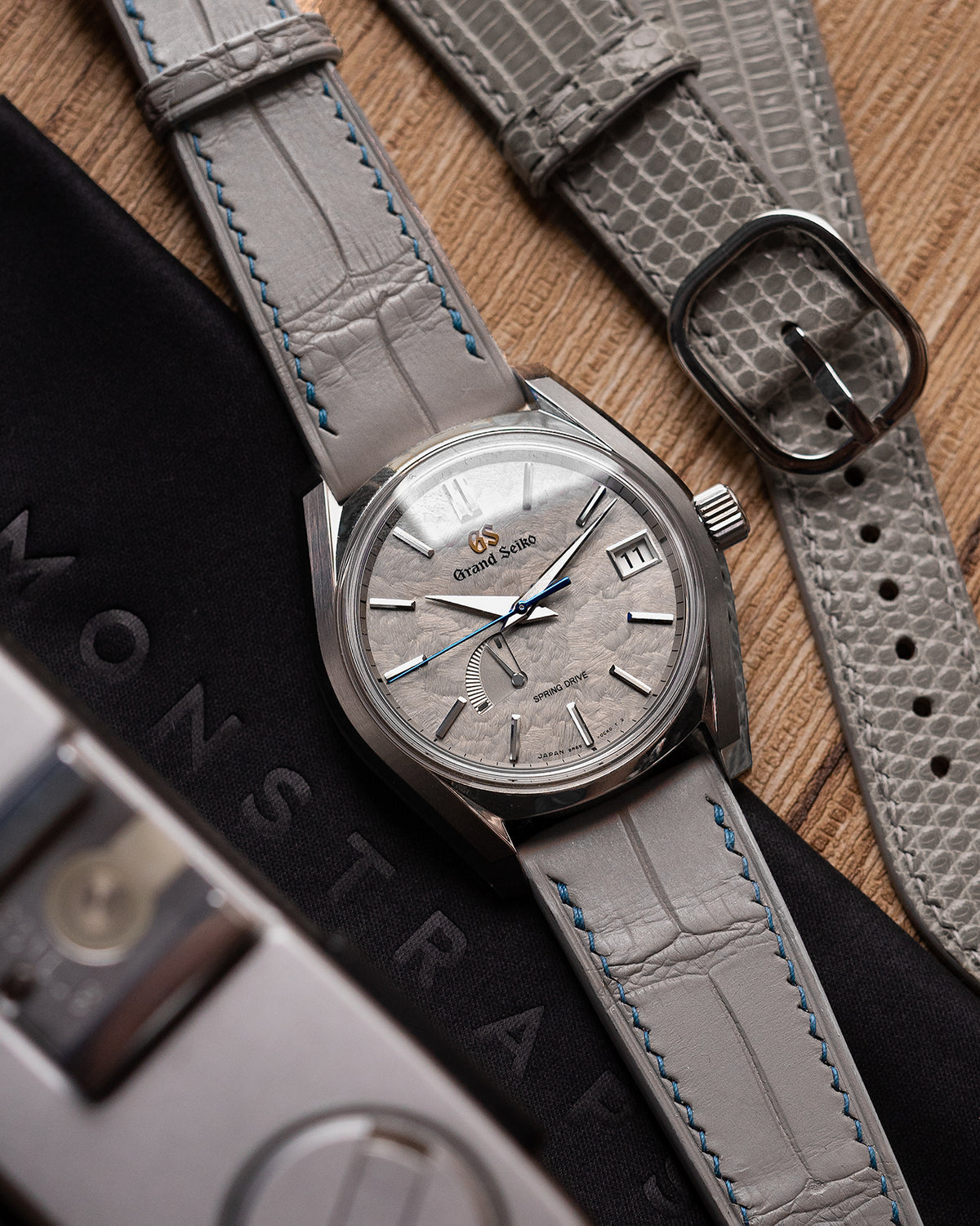 Alligator Leather Strap (Light Grey, Matte)