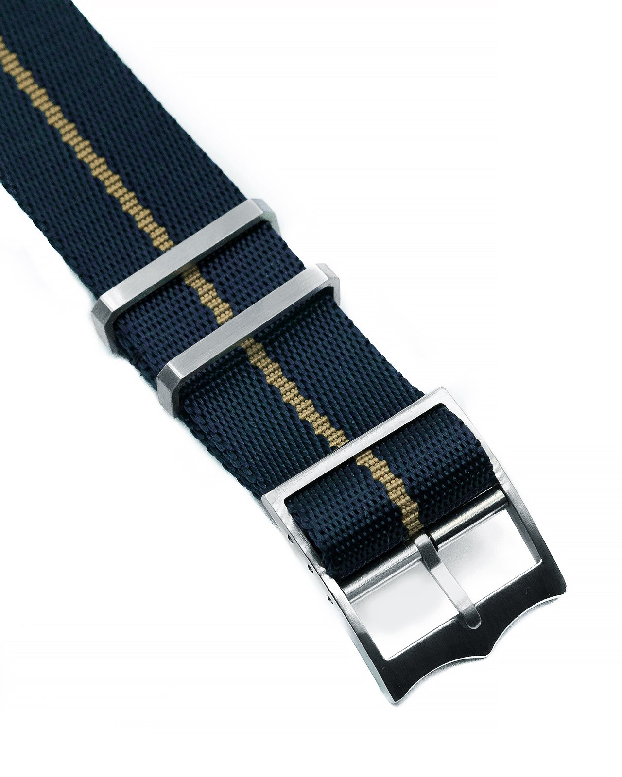 Meravel Bow Mesh Strap　（NAVY) Blackbay Adjustable III - Royal Blue with Khaki Centerline
