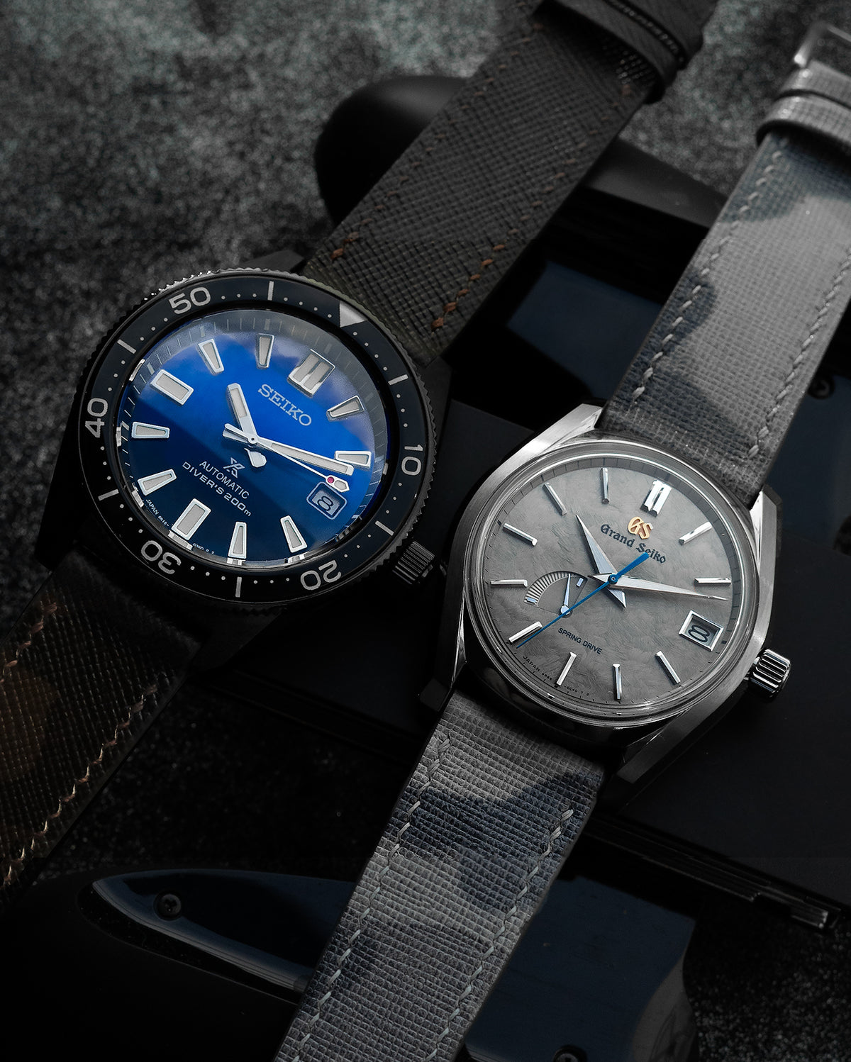 Camo Leather Strap (Arctic Grey)