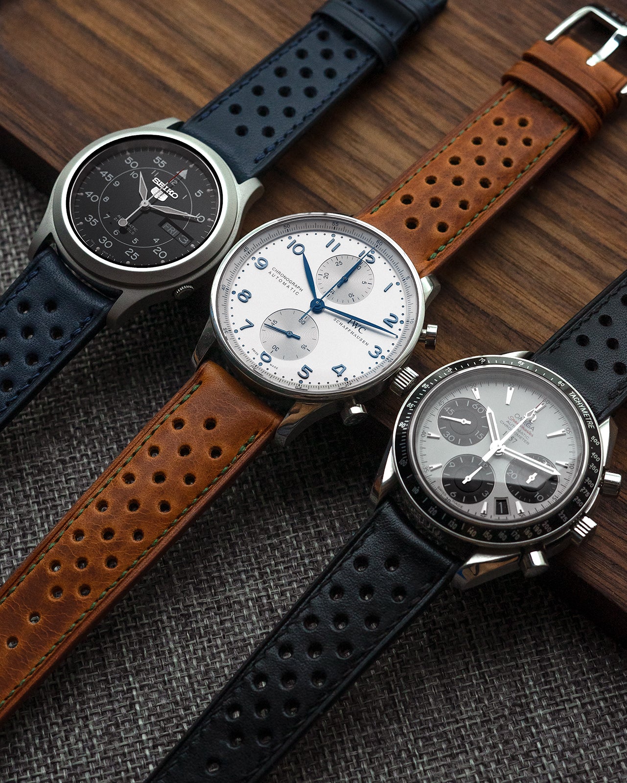 Rally Leather Strap (Midnight Blue)