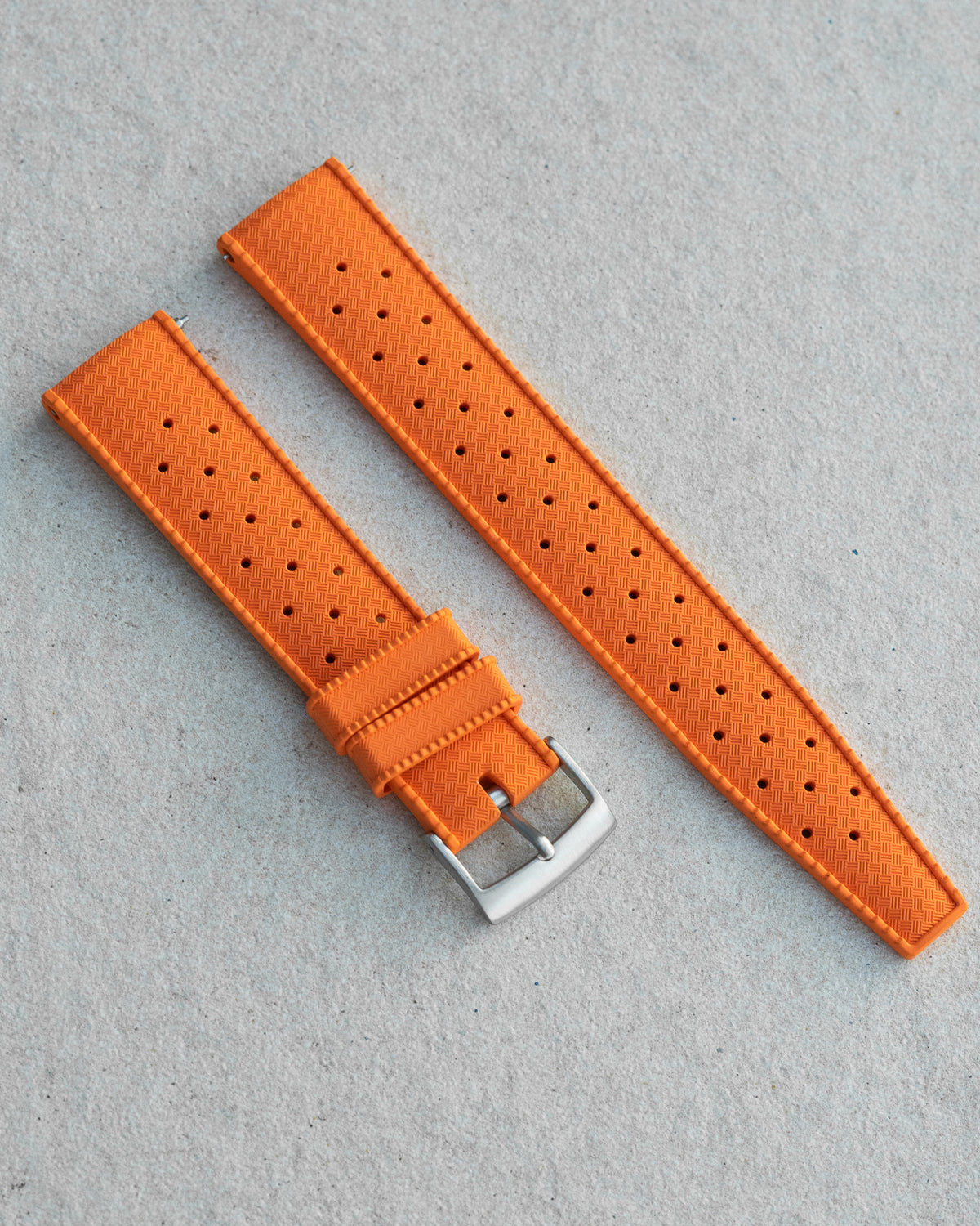 FKM RUBBER - &quot;TROPICAL&quot; VINTAGE STYLE STRAP (ORANGE)