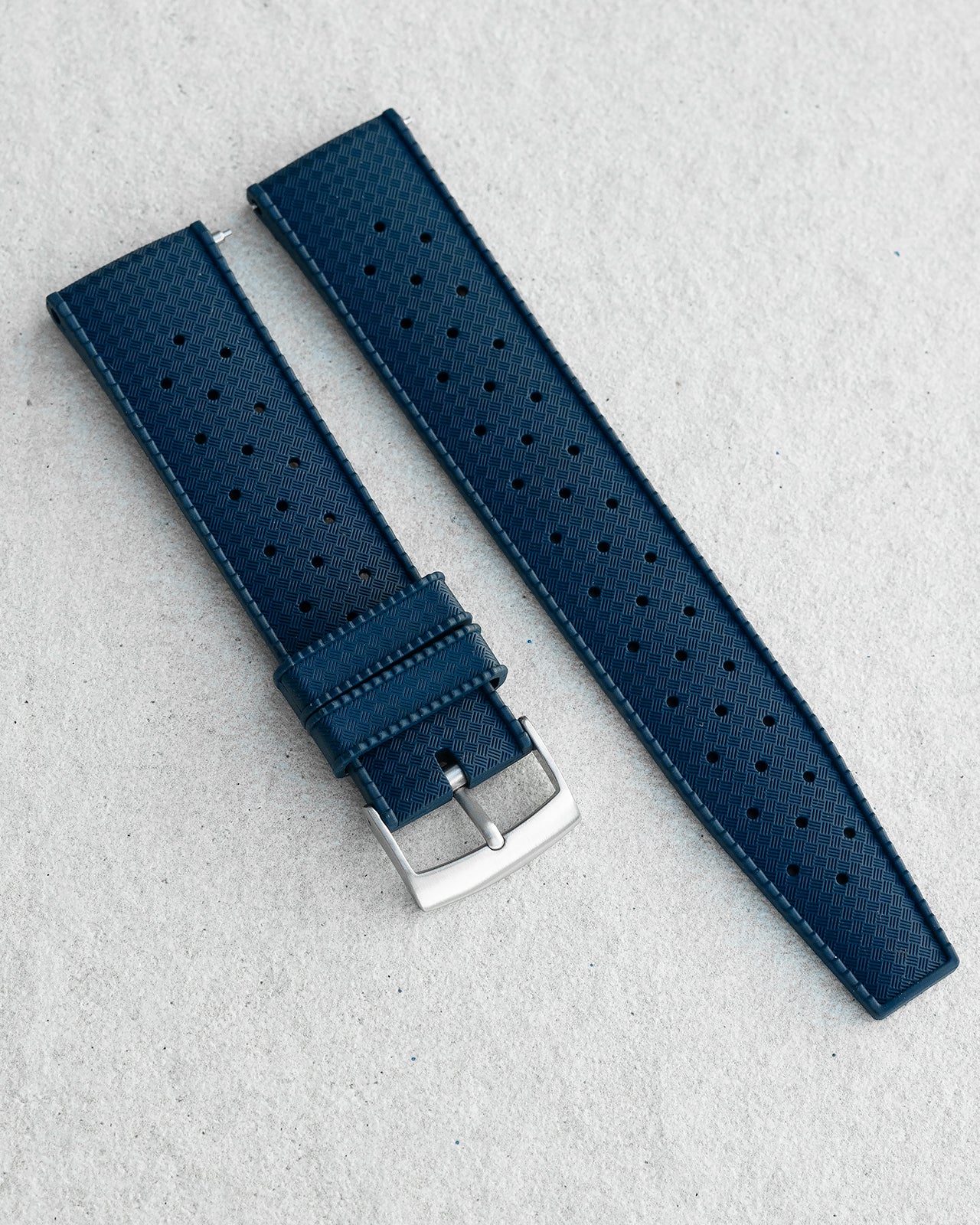 FKM RUBBER - "TROPICAL" VINTAGE STYLE STRAP (NAVY)