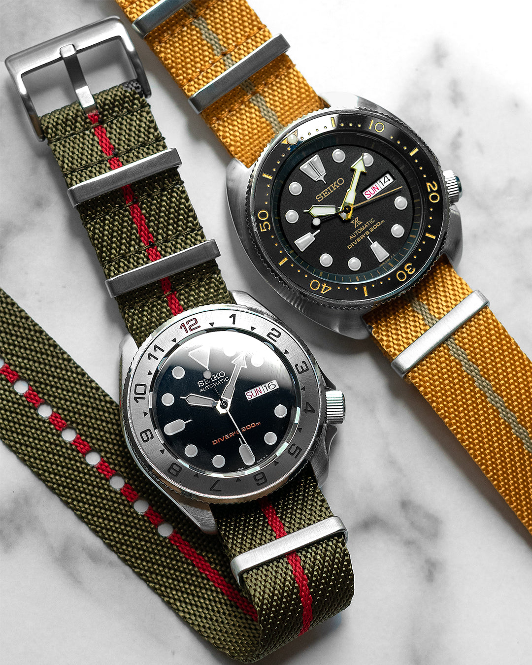 Nylon M II - Gold with Khaki centerline