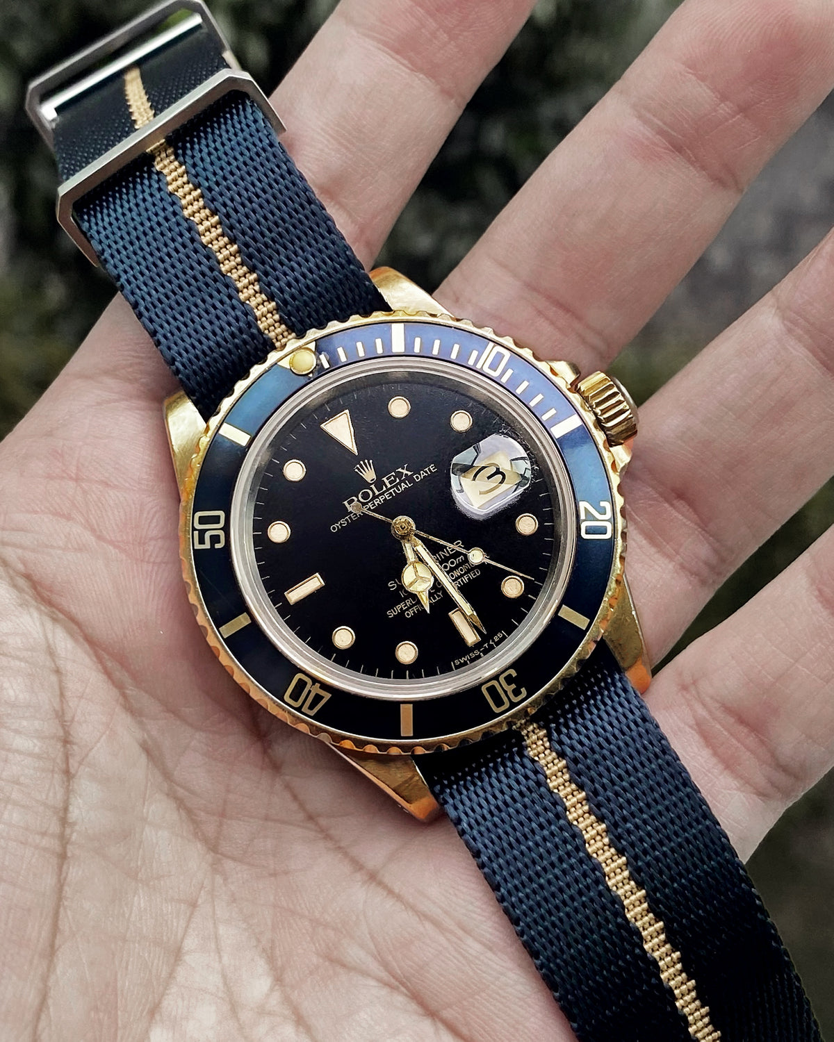 Blackbay Adjustable III - Royal Blue with Khaki Centerline