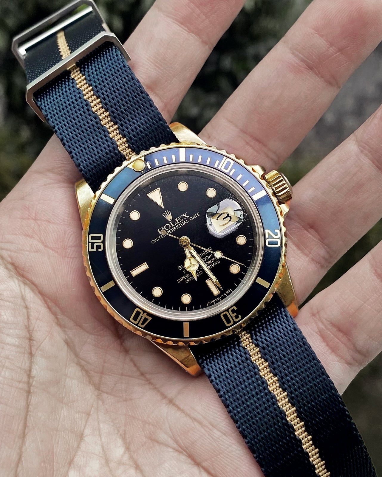 Blackbay Adjustable III - Royal Blue with Khaki Centerline