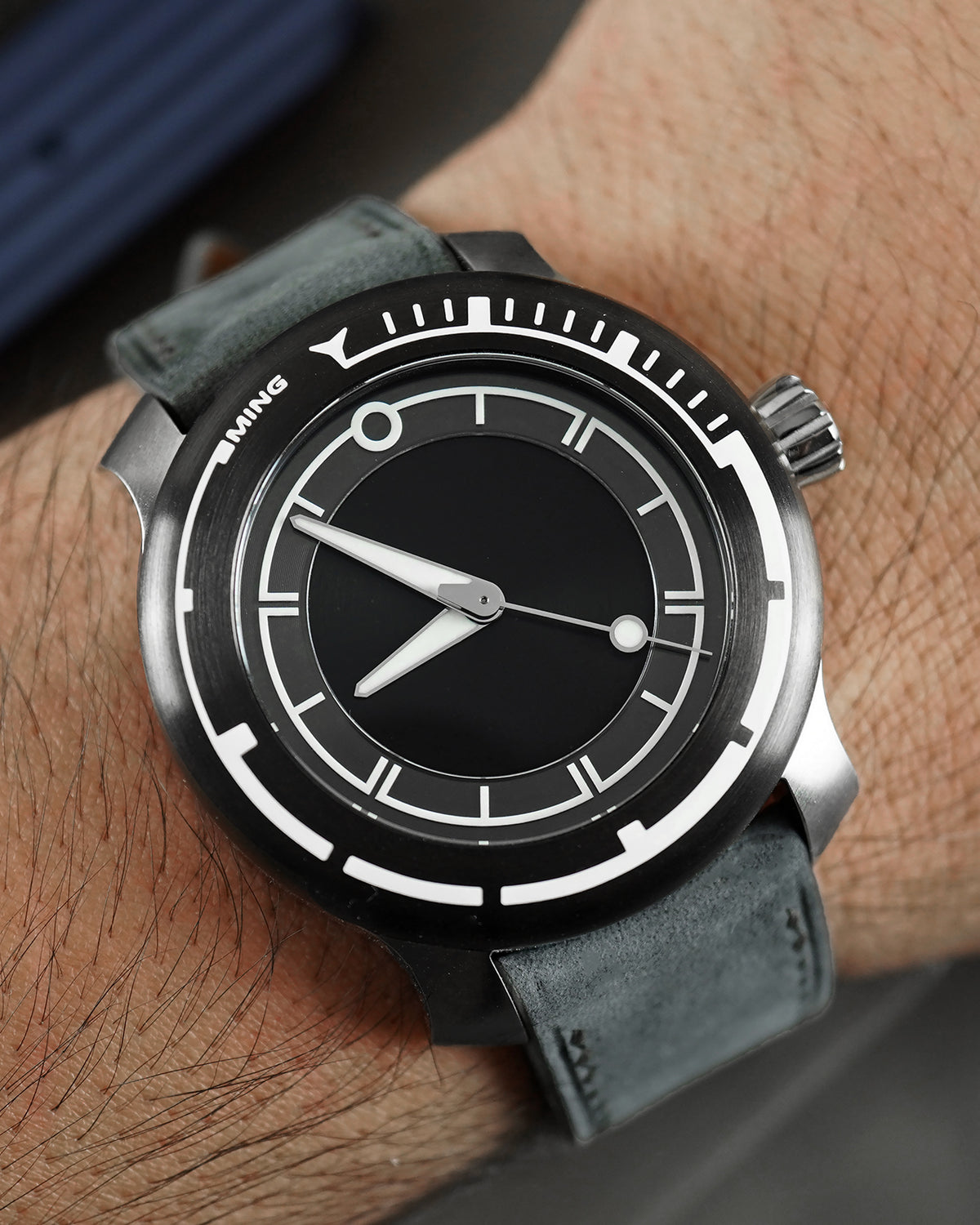 Nubuck Leather Strap (Slate Blue)