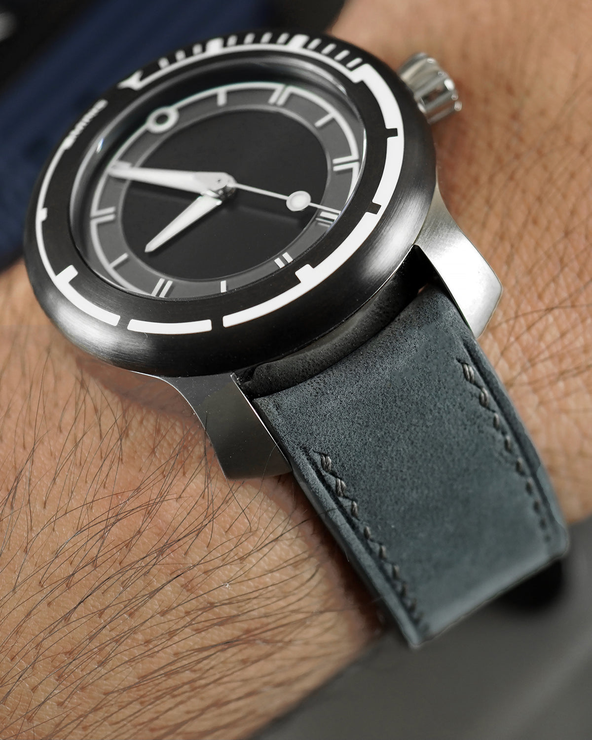 Nubuck Leather Strap (Slate Blue)