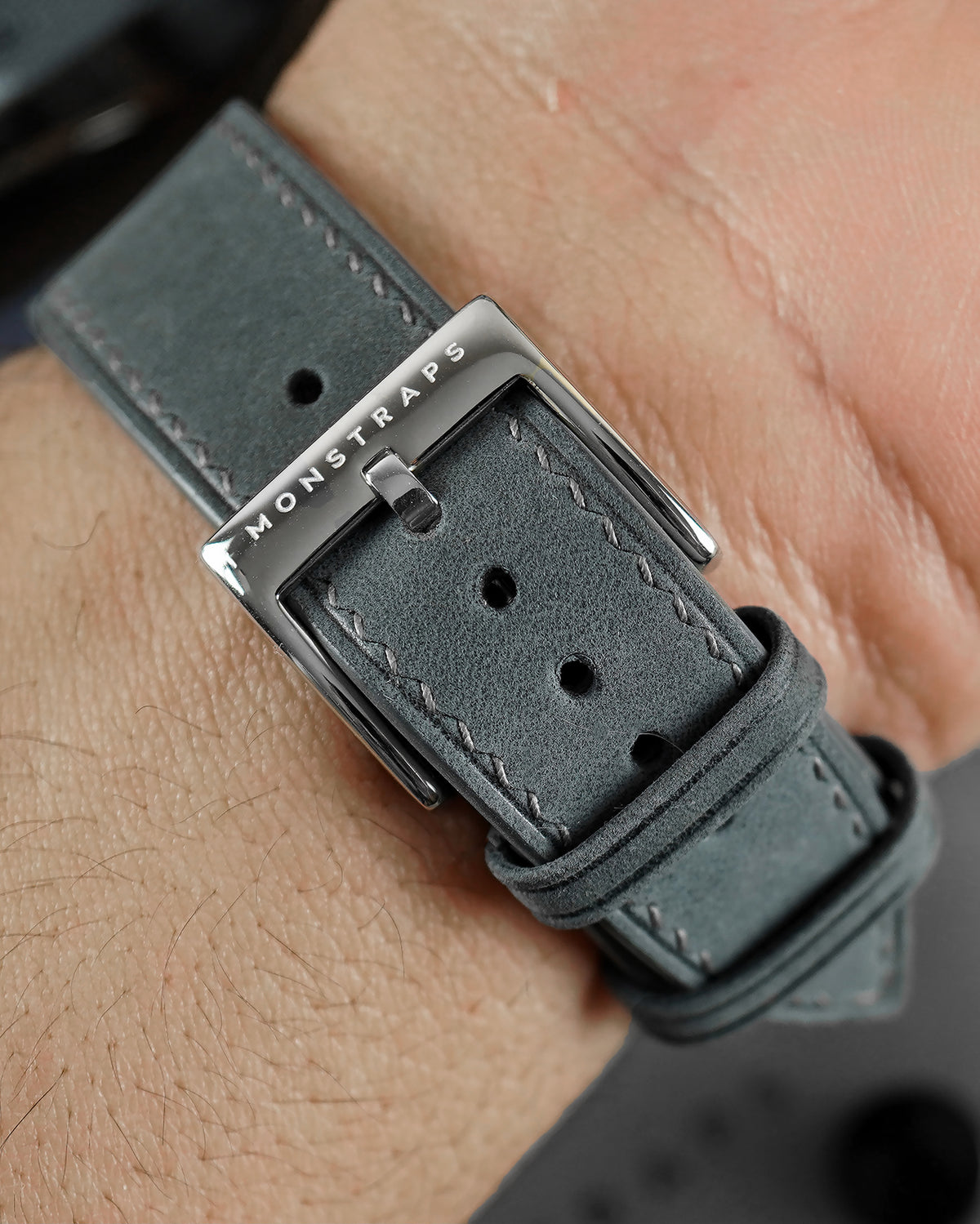 Nubuck Leather Strap (Slate Blue)