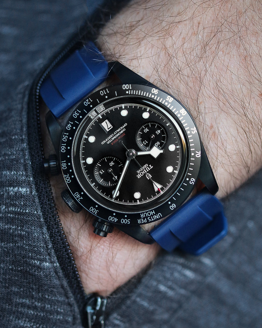 VULCANISED RUBBER - BLUE (STRAIGHT ENDS)