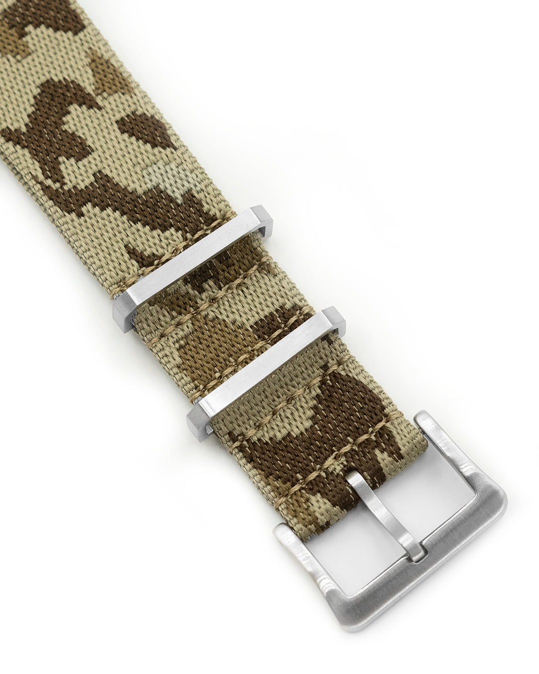 20mm Slate Grey Woven Fabric Nylon Military Watch Strap