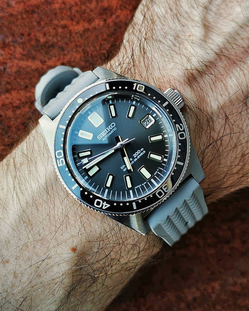 FKM RUBBER - WAFFLE STRAP (GREY, VINTAGE STYLE)