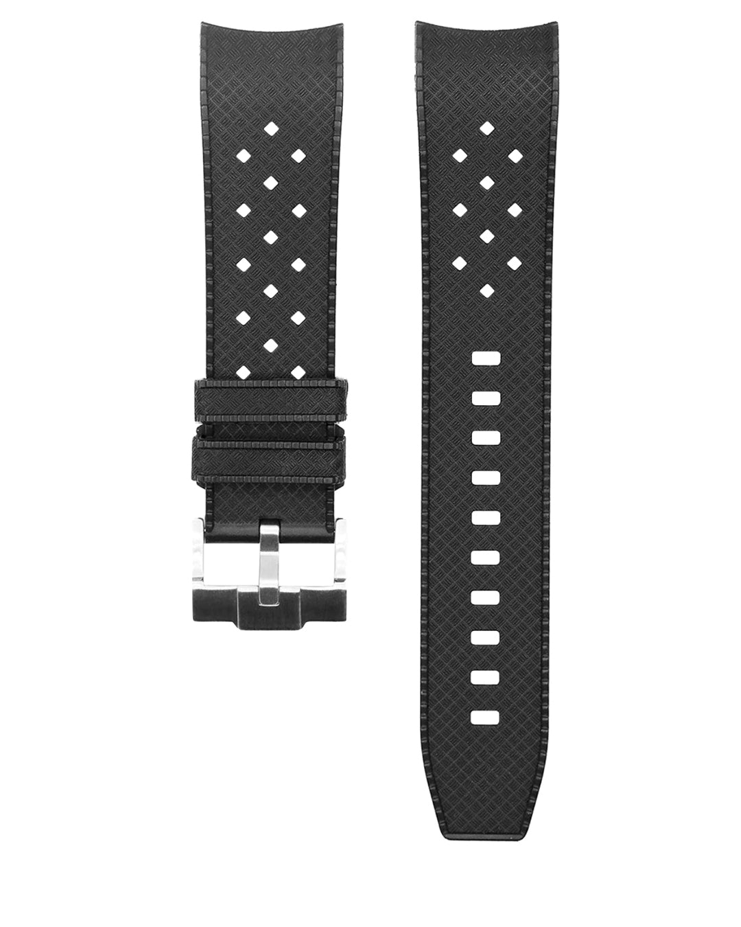 FKM RUBBER (TROPICAL) - FOR SEIKO SKX / SRPD / SSK / SAMURAI (BLACK)